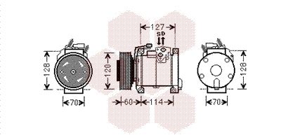 VAN WEZEL Kompressori, ilmastointilaite 0700K112